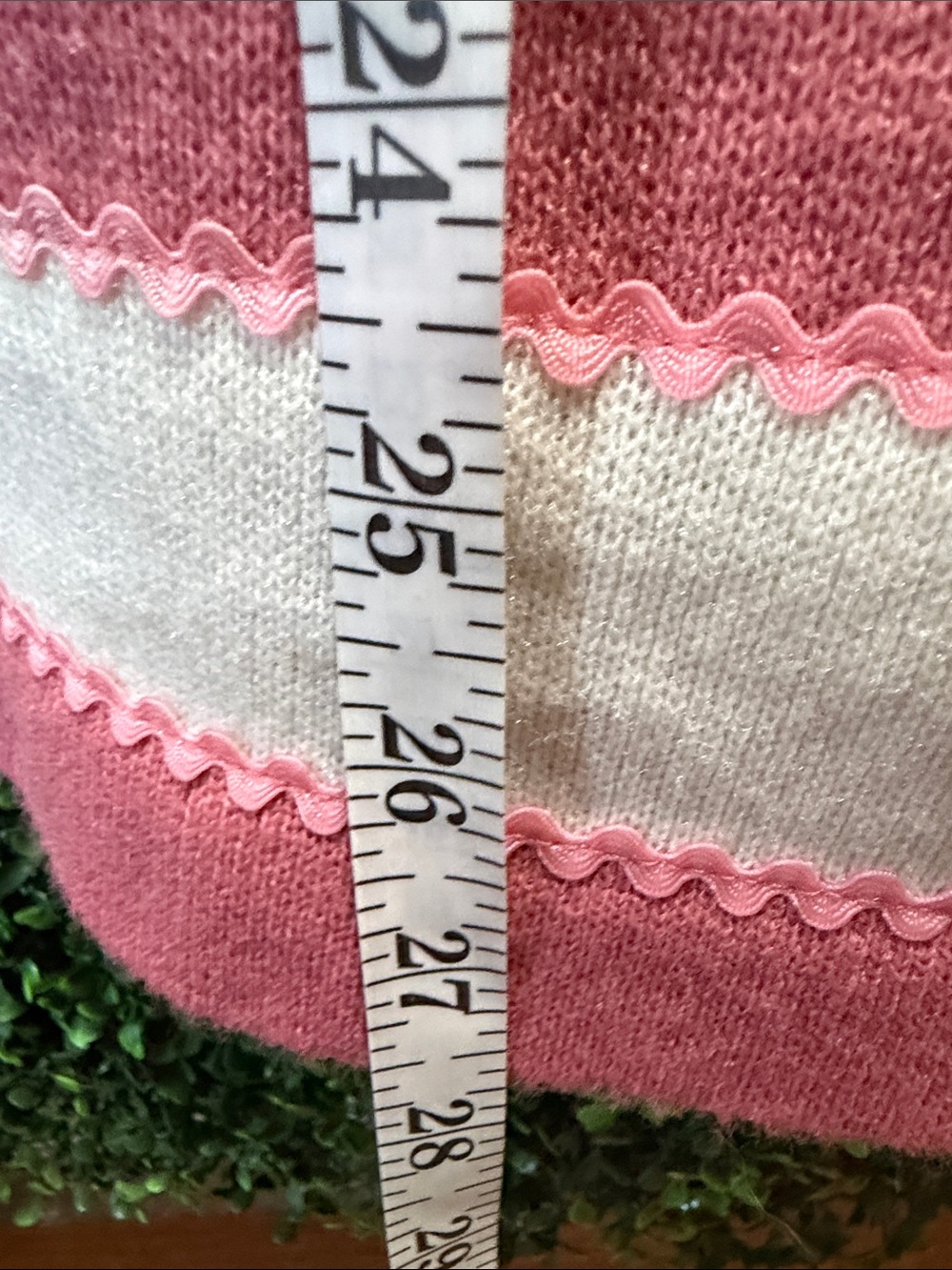 Girls Pink Sleeveless Knit Dress with Cream Scallop Trim - Picture 5 of 8